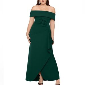 Xscape Plus size off-shoulder Gown